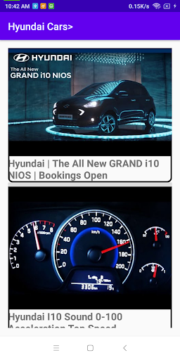 Hyundai cars videos and Info - عکس برنامه موبایلی اندروید