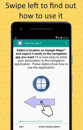 Send to Navigation - Image screenshot of android app