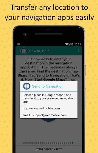 Send to Navigation - عکس برنامه موبایلی اندروید