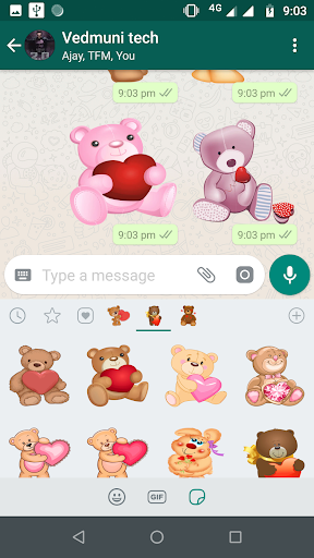 Teddy Day Stickers for Whatsapp (WAStickerApps) - عکس برنامه موبایلی اندروید