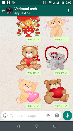 Teddy Day Stickers for Whatsapp (WAStickerApps) - عکس برنامه موبایلی اندروید