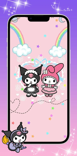 Kuromi And My Melody Wallpaper - Image screenshot of android app