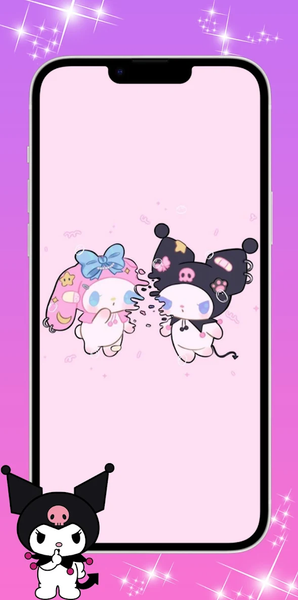 Kuromi And My Melody Wallpaper - Image screenshot of android app
