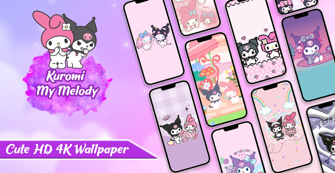 Kuromi And My Melody Wallpaper - Image screenshot of android app