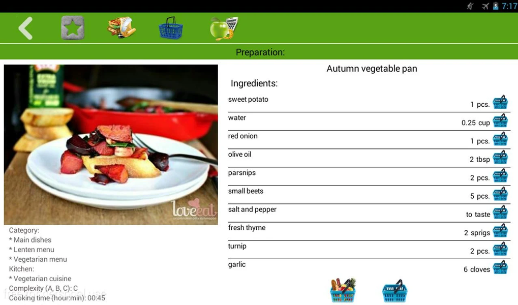 Vegetarian recipes - عکس برنامه موبایلی اندروید