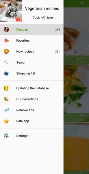 Vegetarian recipes - عکس برنامه موبایلی اندروید