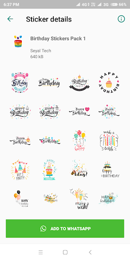 Birthday Stickers for WhatsApp - WAStickerApps - Image screenshot of android app