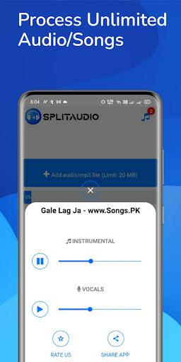 Splitaudio - Vocal Remover - عکس برنامه موبایلی اندروید