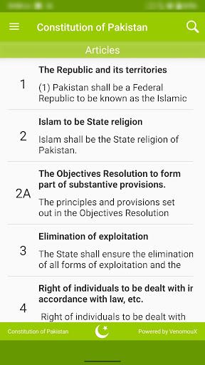Constitution of Pakistan 1973 - Image screenshot of android app