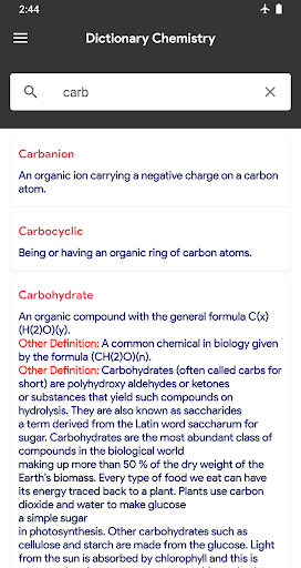 Chemistry Dictionary - عکس برنامه موبایلی اندروید