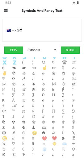 Cool Symbols & Characters  ツ - عکس برنامه موبایلی اندروید