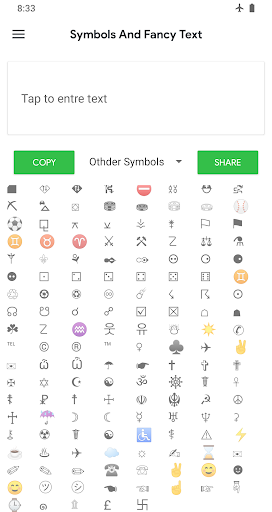 Cool Symbols & Characters  ツ - عکس برنامه موبایلی اندروید