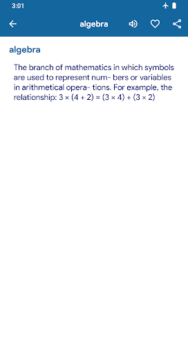 Math Formulas & Dictionary - Image screenshot of android app
