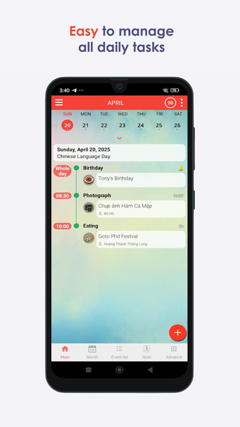 CalendarDC: reminder, widgets - عکس برنامه موبایلی اندروید