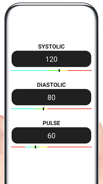Blood Pressure Sliders - Image screenshot of android app