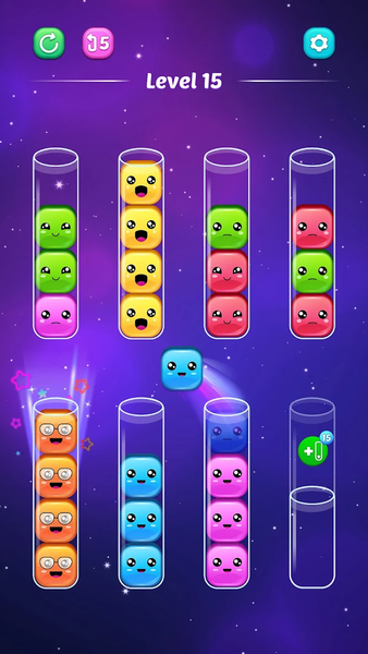 Sort Jellies - Color Puzzle - Gameplay image of android game