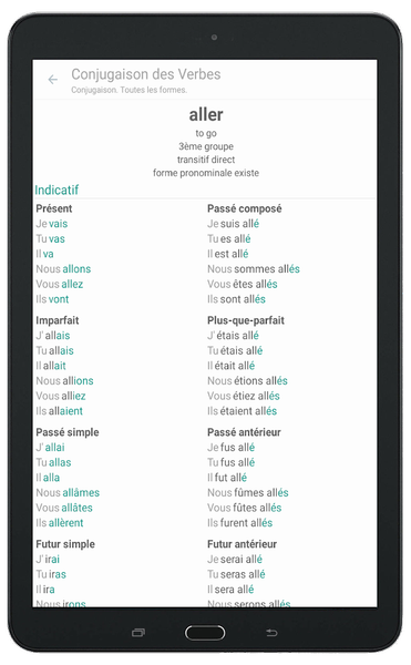 French Verbs - Conjugation - عکس برنامه موبایلی اندروید