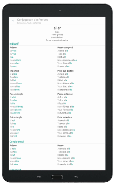 French Verbs - Conjugation - عکس برنامه موبایلی اندروید
