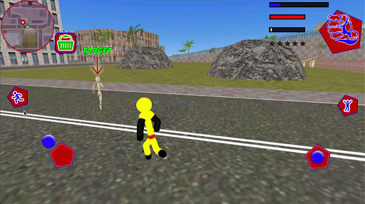 US Police Spider Stickman Rope Hero - Image screenshot of android app