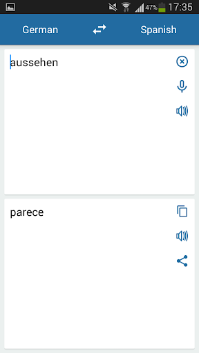 German Spanish Translator - Image screenshot of android app