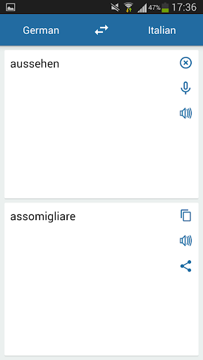 German Italian Translator - Image screenshot of android app