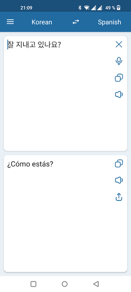 Korean Spanish Translator - Image screenshot of android app