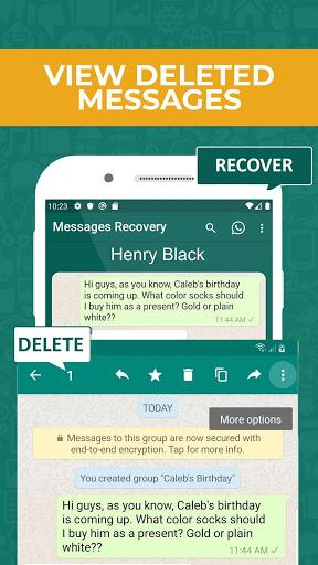 Recover Deleted Messages for WhatsApp - عکس برنامه موبایلی اندروید