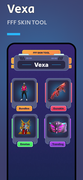 Vexa - FFF FF SKIN TOOL - عکس برنامه موبایلی اندروید