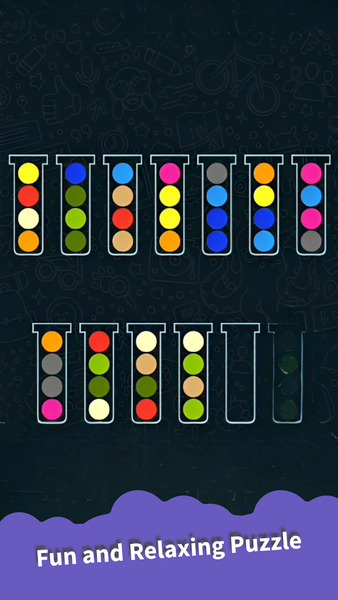 Sort Color Balls Puzzle - Gameplay image of android game