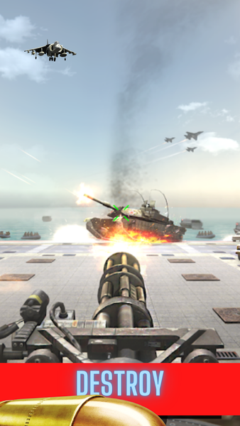 Jet Antiaircraft Attack Bomber - Gameplay image of android game