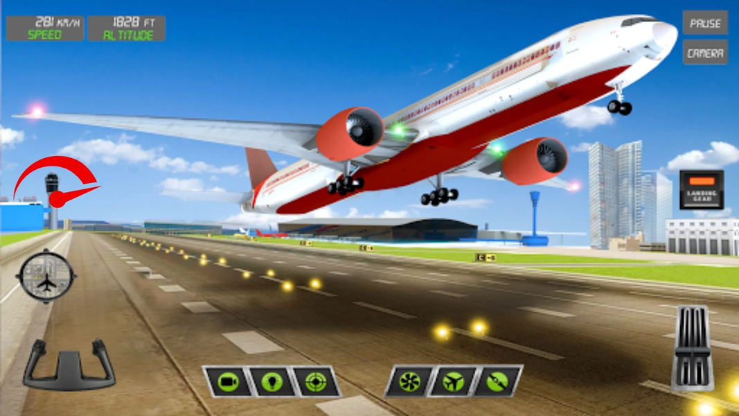 Plane Simulator Flight Pilot - Gameplay image of android game