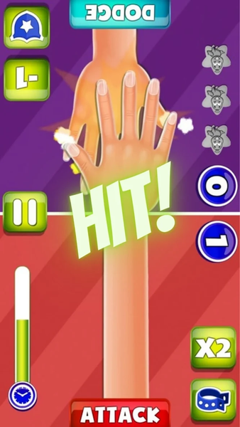 Slap Hands Red-Fist Slap Champ - Gameplay image of android game