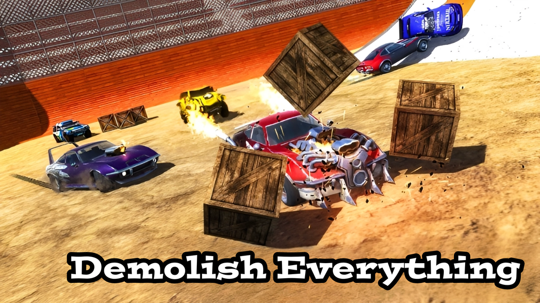 Car Race Demolition Driving 3D - Gameplay image of android game