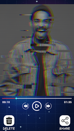 Glitch Video Maker - VHS Video Effect - Image screenshot of android app