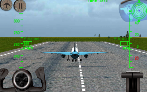 3D Airplane Flight Simulator - Gameplay image of android game