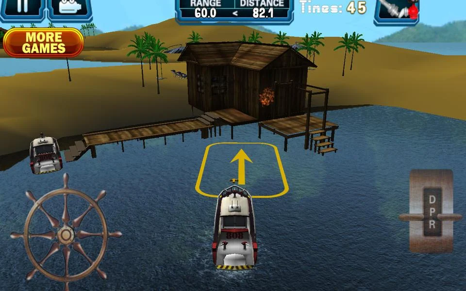 Fire Boat simulator 3D - عکس بازی موبایلی اندروید