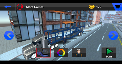 Big car transport truck 3D - Gameplay image of android game