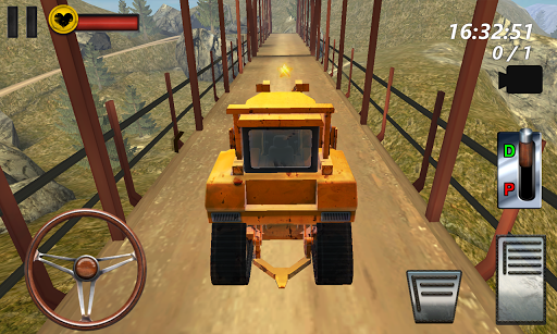 Bulldozer Drive 3D Hill Mania - Gameplay image of android game