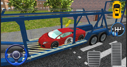 Car transport 3D trailer truck - Gameplay image of android game