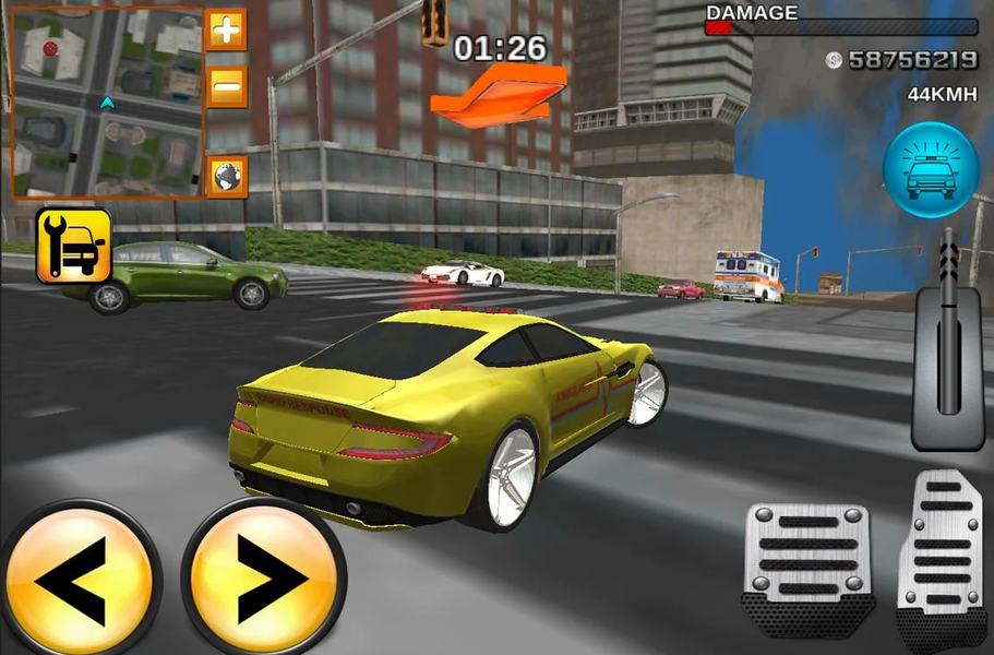 Crazy Driver Ambulance Duty 3D - Gameplay image of android game