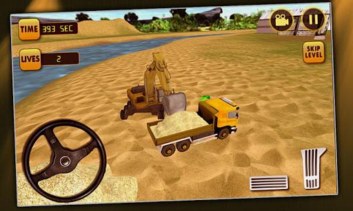 Excavator Simulator River Sand - Gameplay image of android game