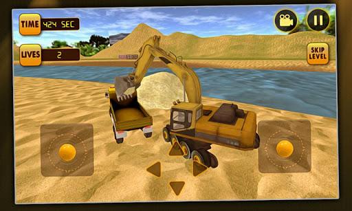 Excavator Simulator River Sand - Gameplay image of android game