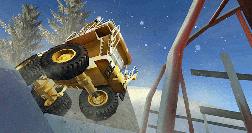 Mountain Mining Ice Road Truck - Gameplay image of android game