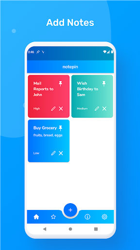 notepin - Notes in notification bar - Image screenshot of android app