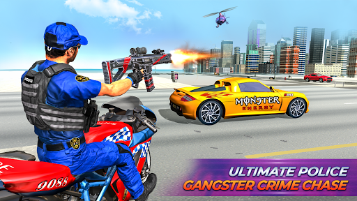 Bike Chase 3D Police Car Games - Gameplay image of android game