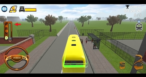 Schoolbus Parking 3D Simulator - Gameplay image of android game