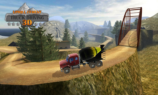 Uphill Cement Truck Driving 3D - Gameplay image of android game