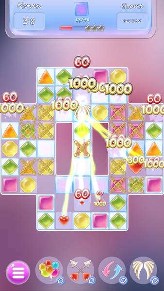 Valentine's Day: Match & Crush - Gameplay image of android game