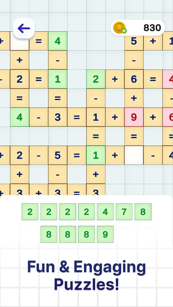 Math Crossword – Endless Fun - Gameplay image of android game