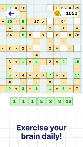 Math Crossword – Endless Fun - Gameplay image of android game